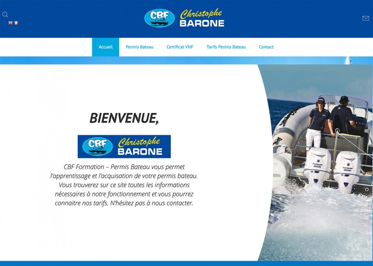 nouveau site internet CBF Permis Bateau Lyon Rhone